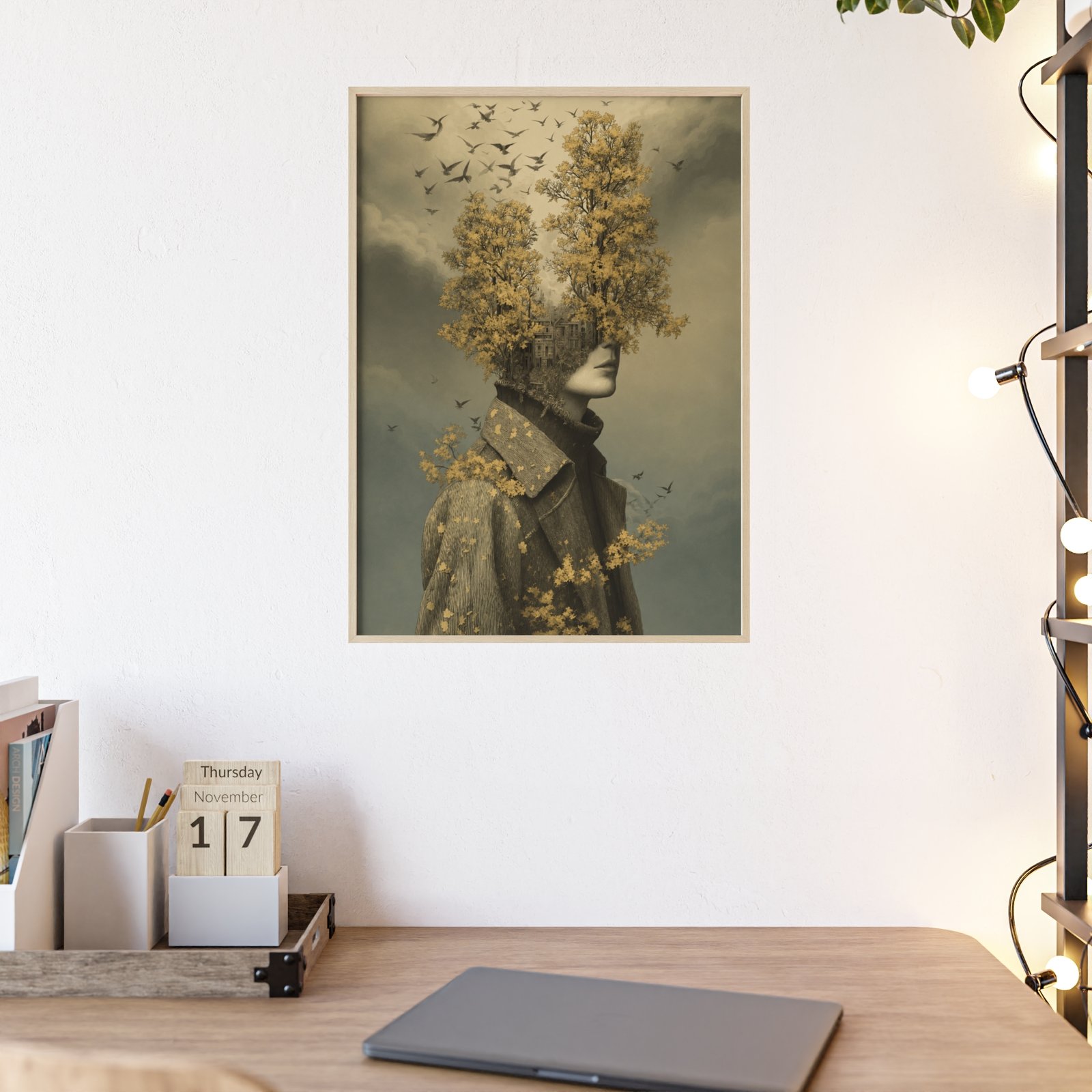 Surreal Woodland Portrait Poster — Vintage  Framed Botanical Art Print - Image 2