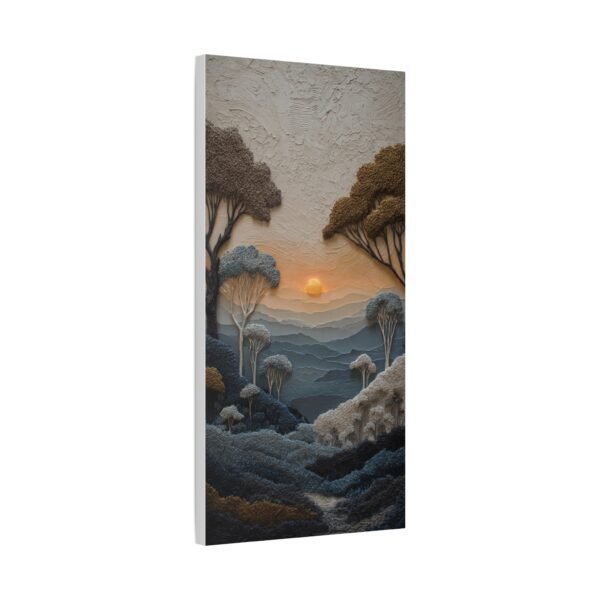 Textured Sunset Landscape Canvas – Stretched Matte Wall Art - Image 3