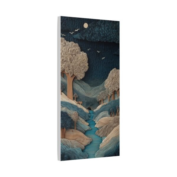 Textured Woodland River Matte Canvas Wall Art – Stretched 1.25" - Image 3