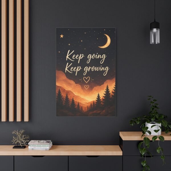 Keep Going Keep Growing Motivational Canvas Wall Art - Image 4