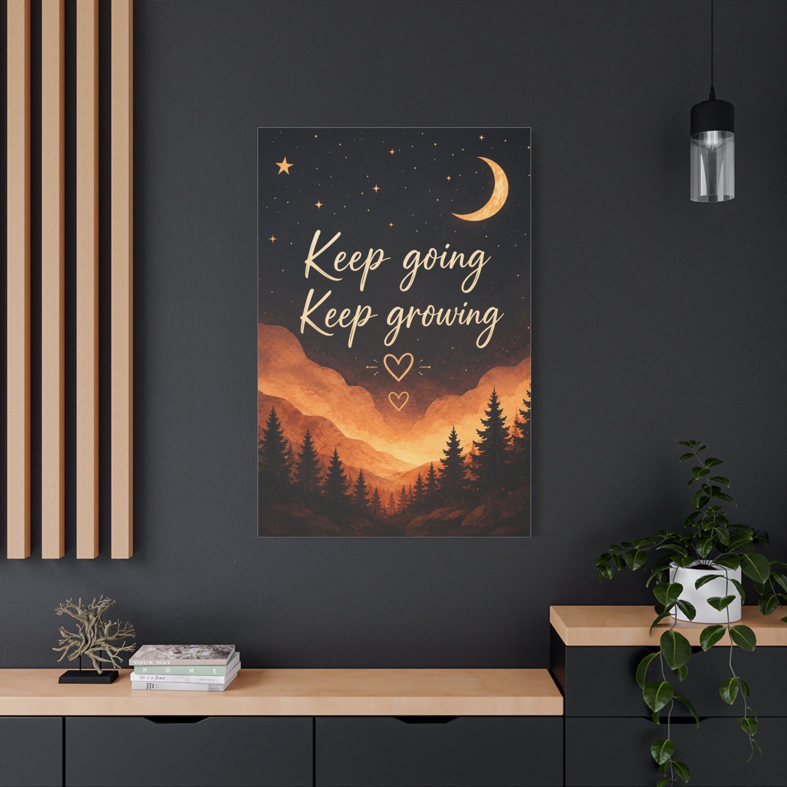 Keep Going Keep Growing Motivational Canvas Wall Art - Image 4