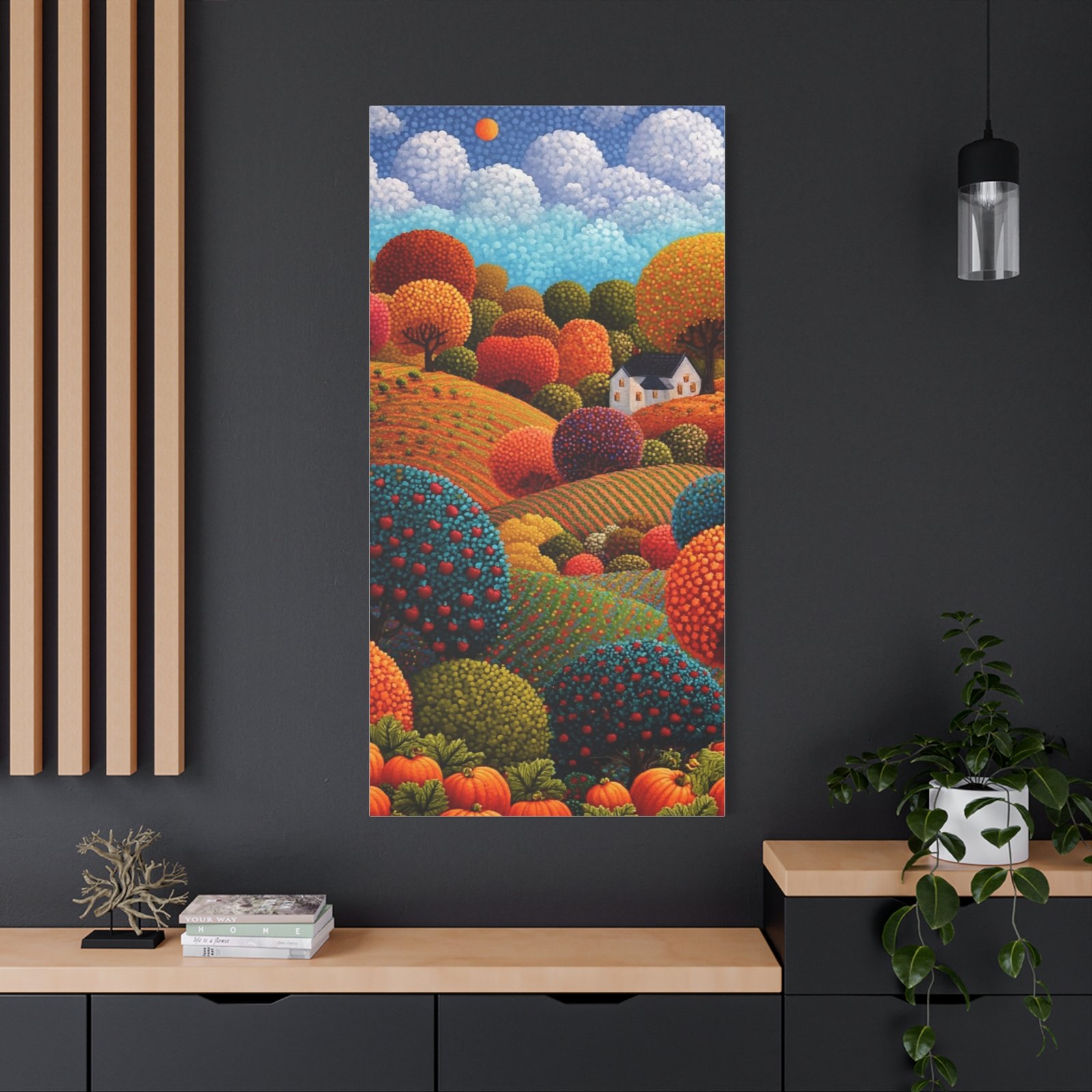 Autumn Hills Matte Canvas Art — Colorful Countryside Landscape, Stretched 1.25" - Image 4