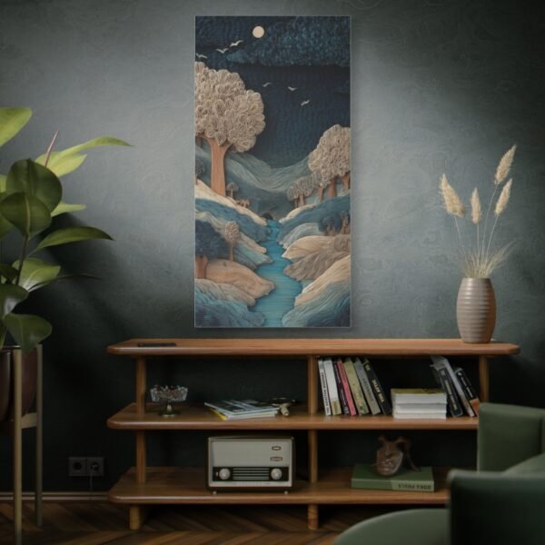 Textured Woodland River Matte Canvas Wall Art – Stretched 1.25" - Image 5