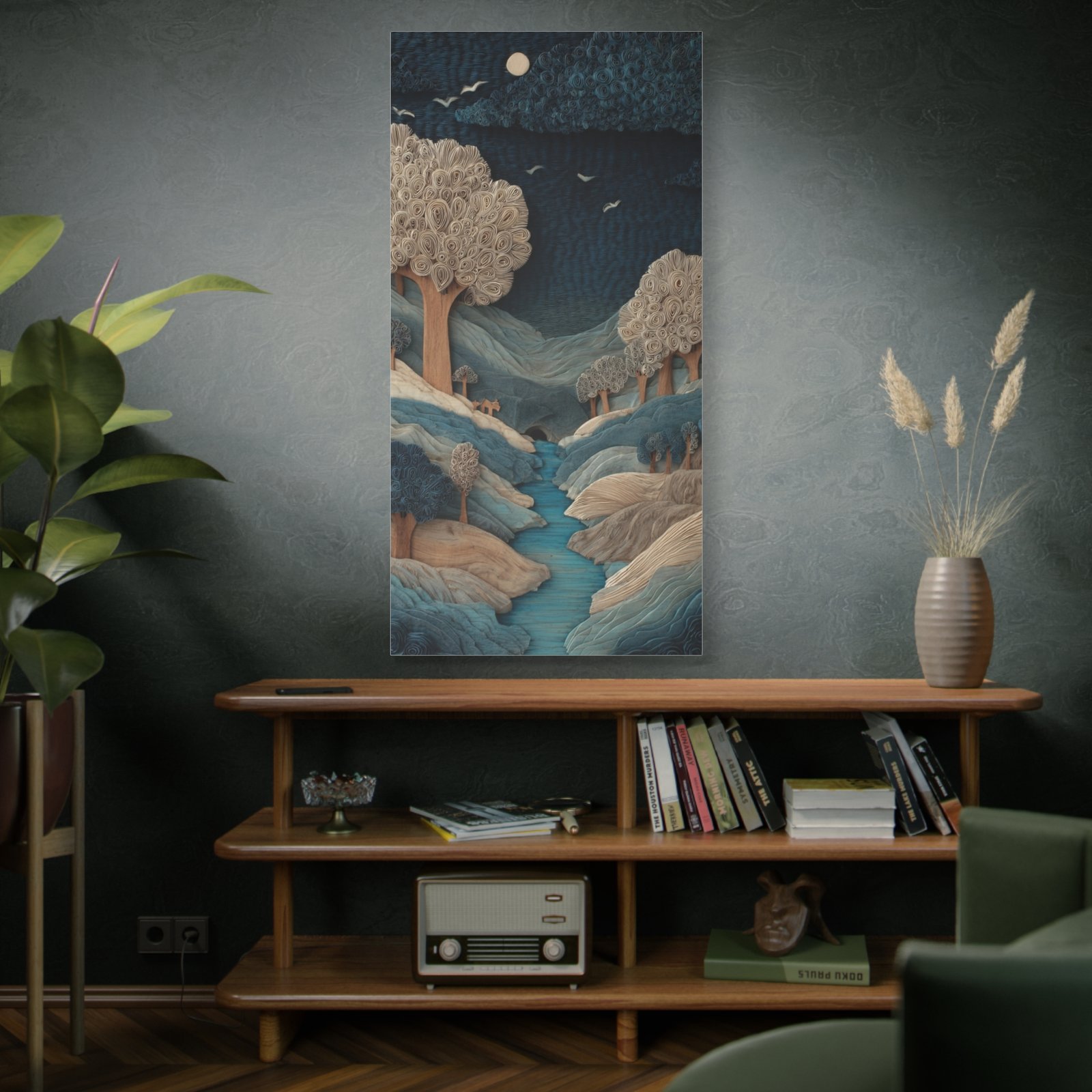 Textured Woodland River Matte Canvas Wall Art – Stretched 1.25" - Image 5