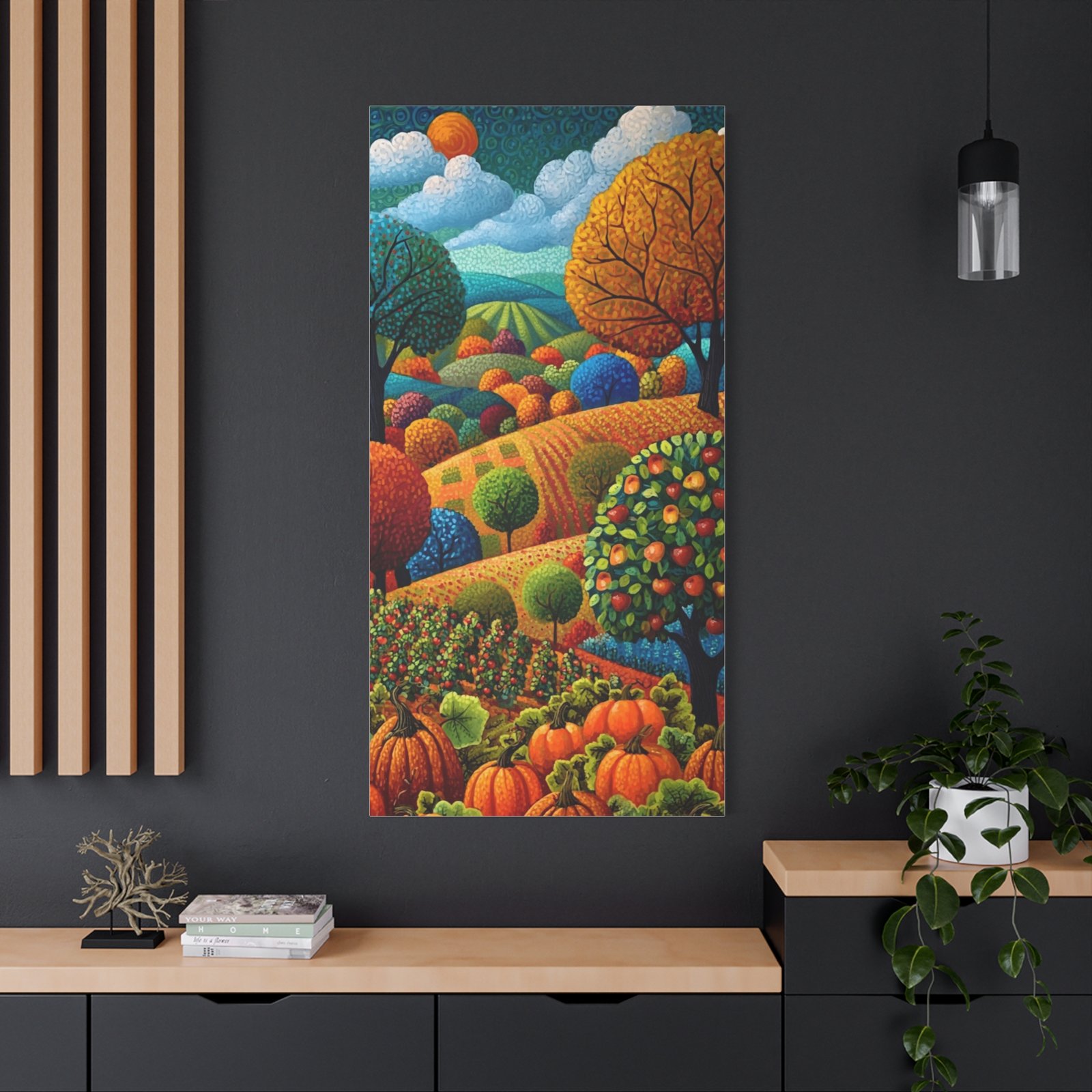 Colorful Autumn Landscape Canvas Print — Matte Stretched Wall Art - Image 4
