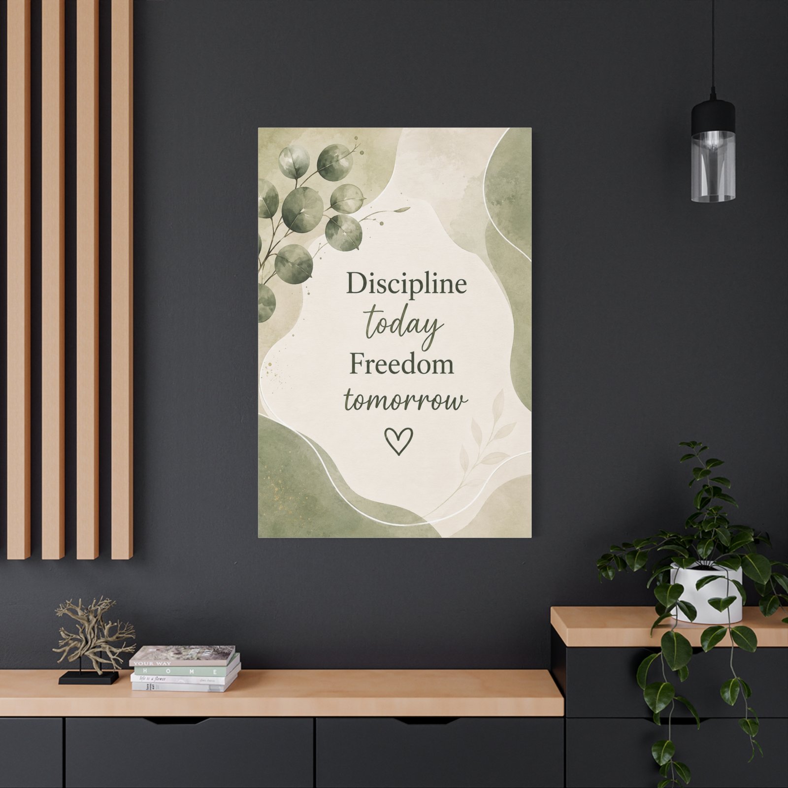 Discipline Today Freedom Tomorrow Canvas Wall Art - Image 4