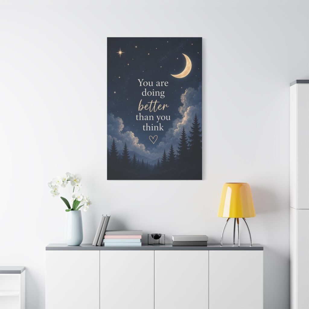 You Are Doing Better Than You Think — Inspirational Canvas Wall Art