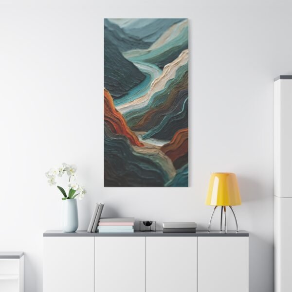 Abstract Textured Landscape Canvas — Matte Stretched Wall Art - Image 2