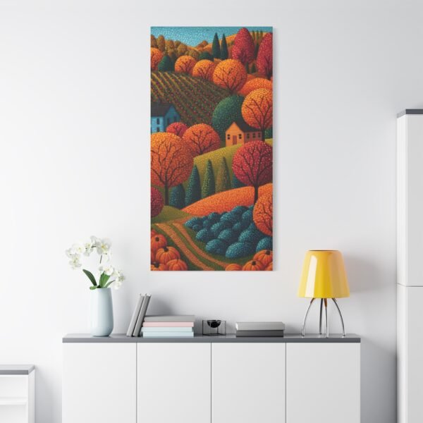 Autumn Hills Landscape Canvas Print — Matte Stretched Wall Art - Image 2