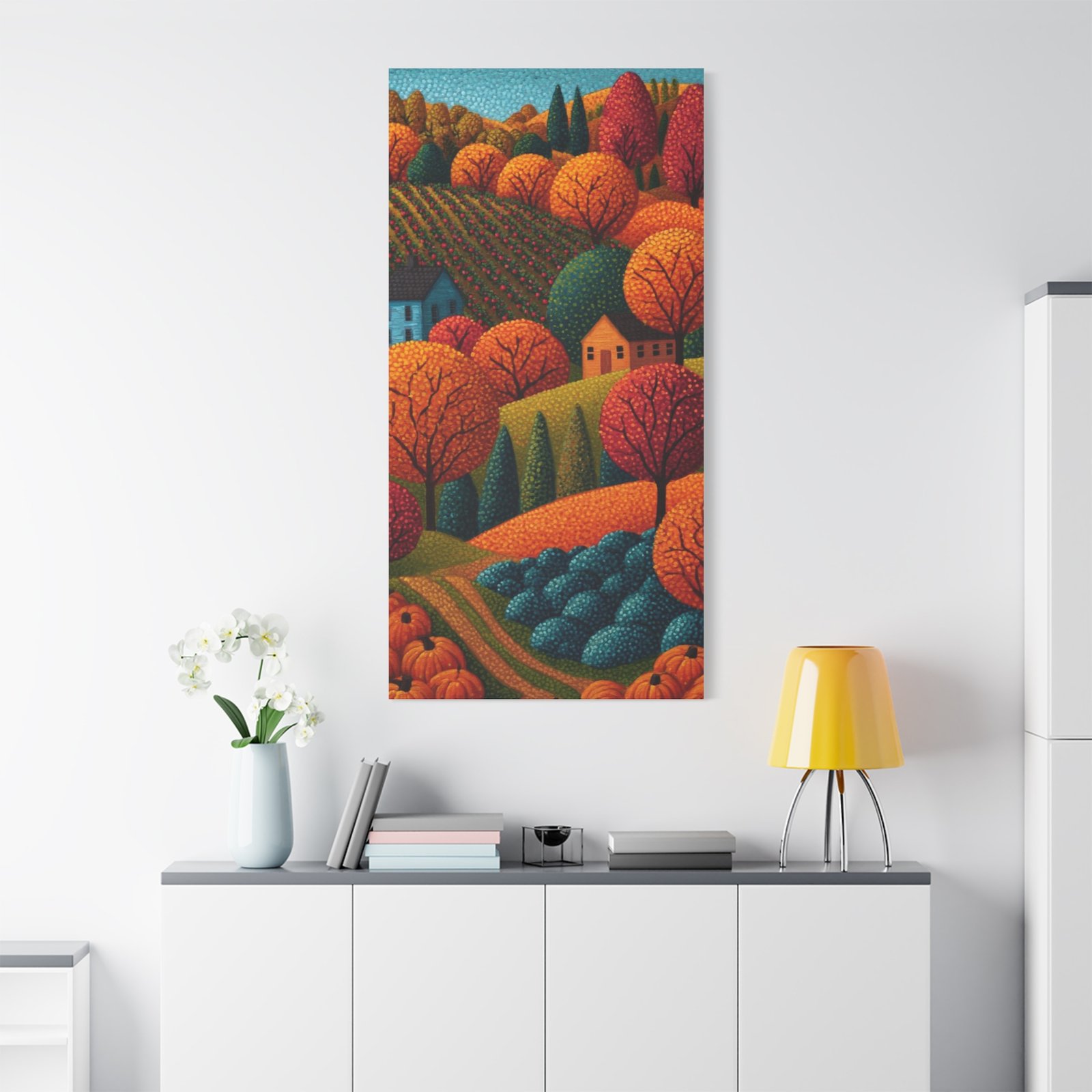 Autumn Hills Landscape Canvas Print — Matte Stretched Wall Art - Image 2