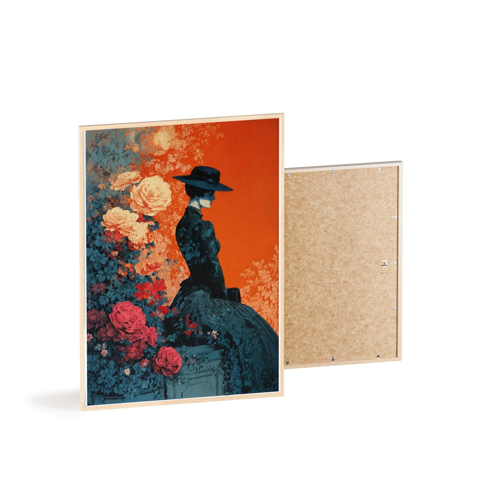 Victorian Lady Floral Art Poster — Framed Botanical Wall Print - Image 4