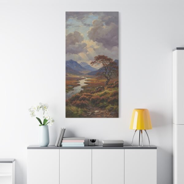 Matte Canvas Wall Art – Serene Highland River Landscape (Stretched 1.25") - Image 2