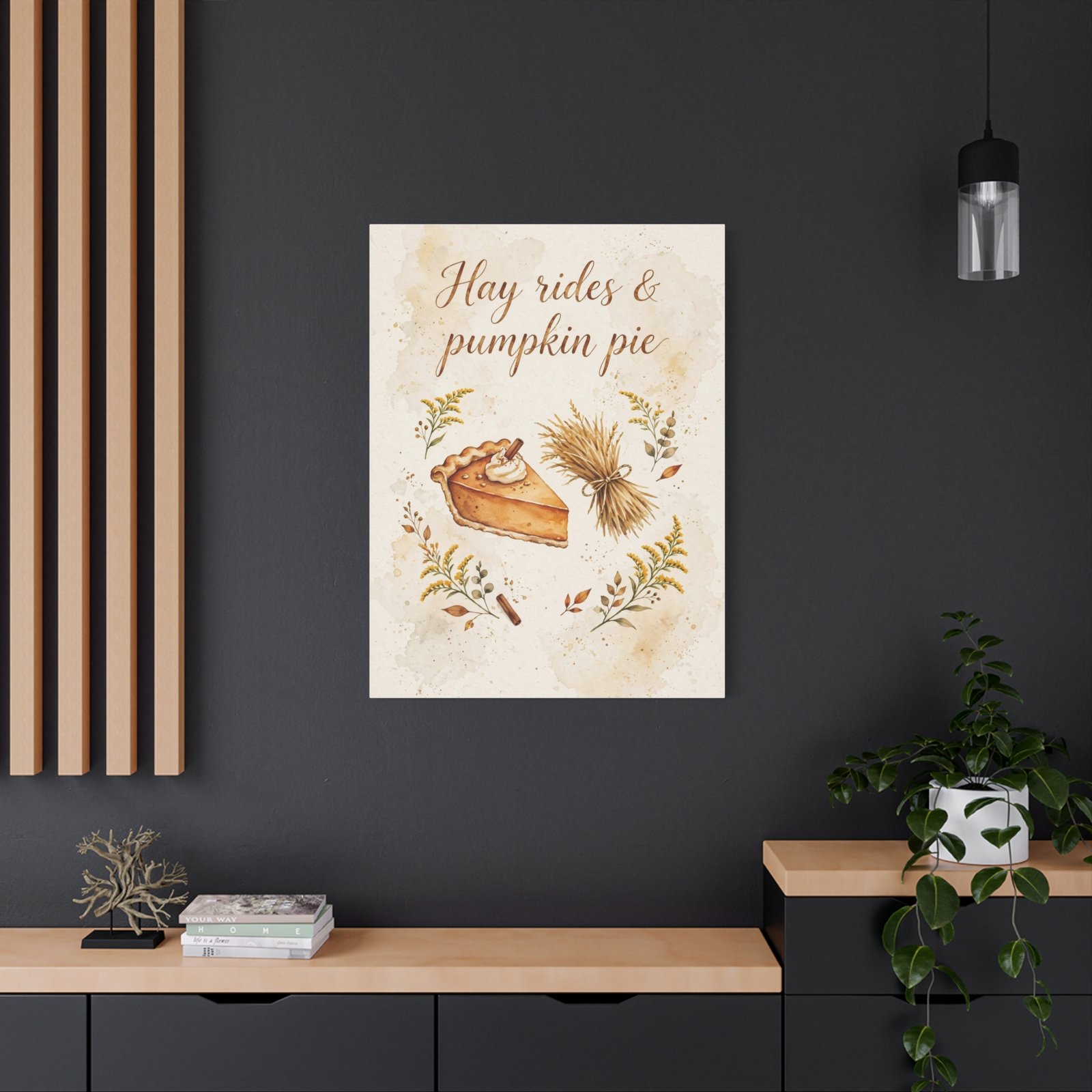 Hay Rides & Pumpkin Pie Canvas Wall Art - Image 4