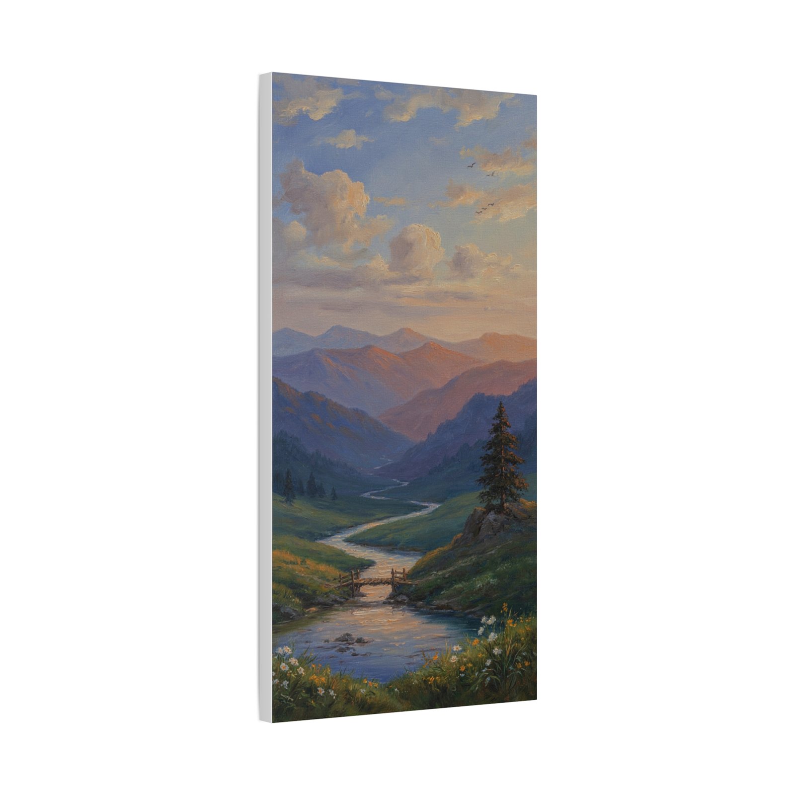 Mountain Valley Landscape Matte Canvas Print - Image 3