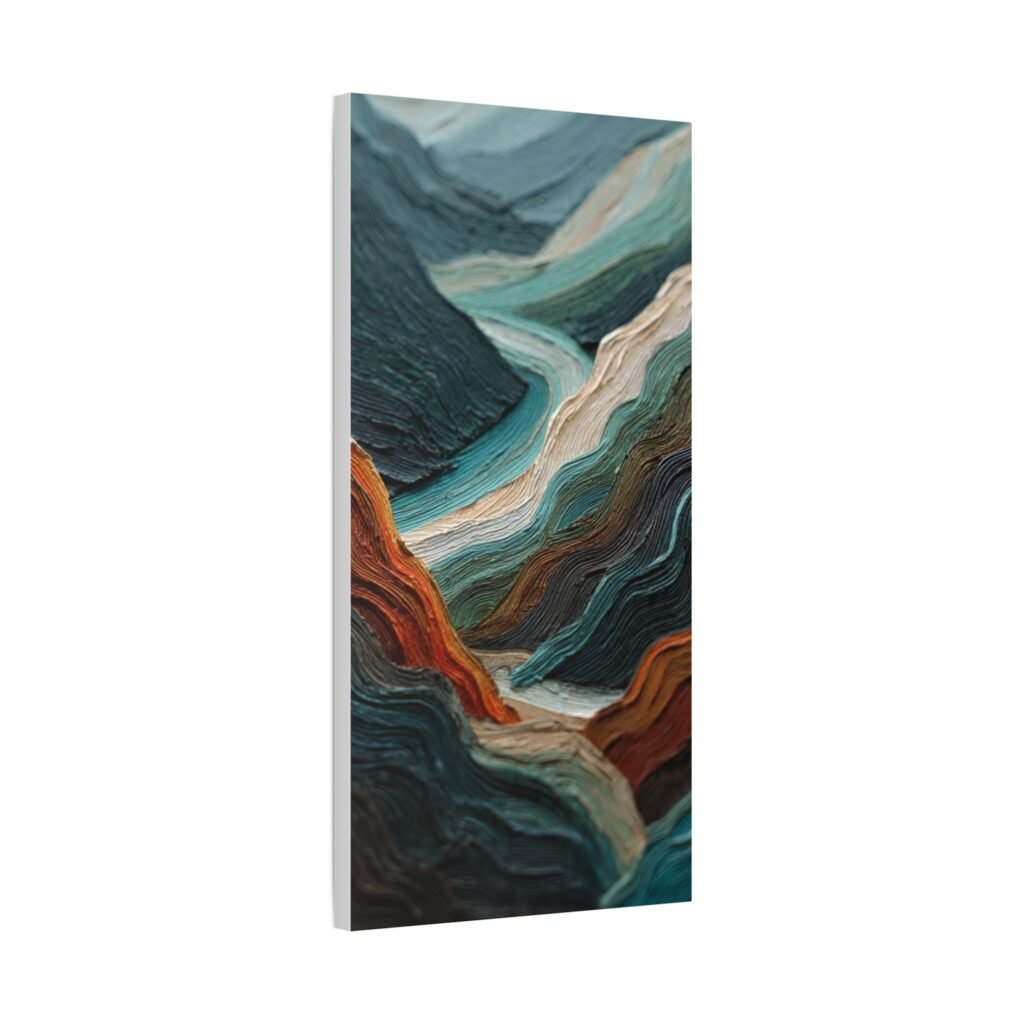 Abstract Textured Landscape Canvas — Matte Stretched Wall Art