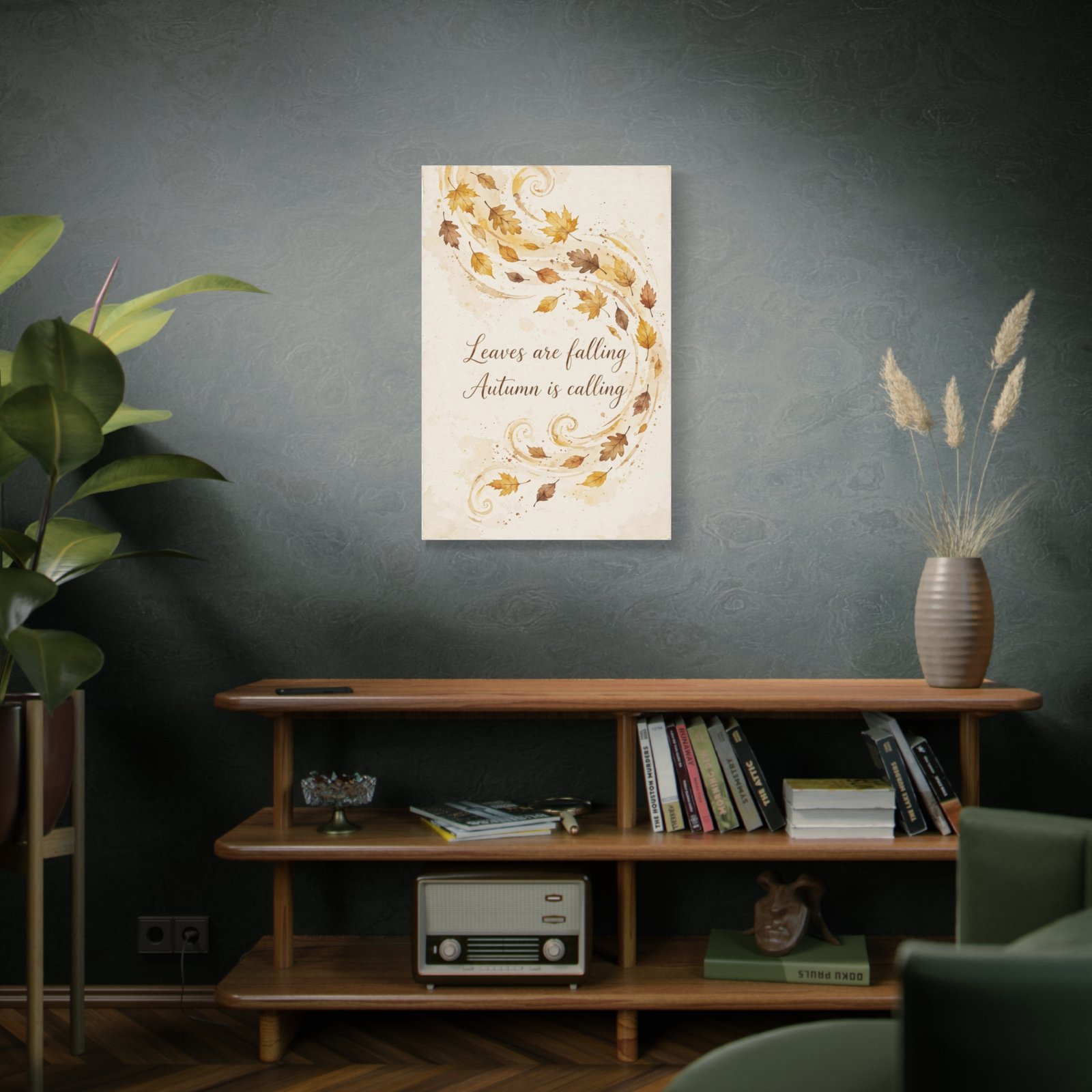 Autumn Wall Art Canvas - "Leaves are falling, Autumn is calling" Matte Stretched Canvas - Image 5