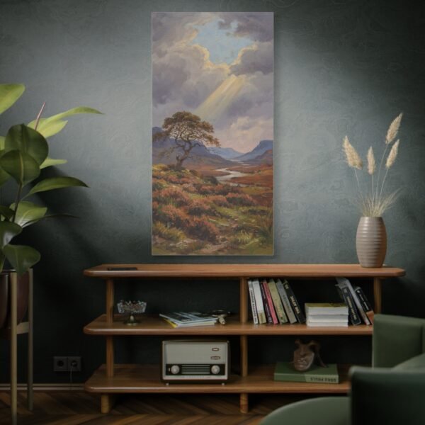 Landscape Canvas Print — Sunlit Highland Scene Matte Stretched Canvas - Image 5