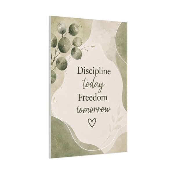 Discipline Today Freedom Tomorrow Canvas Wall Art - Image 3