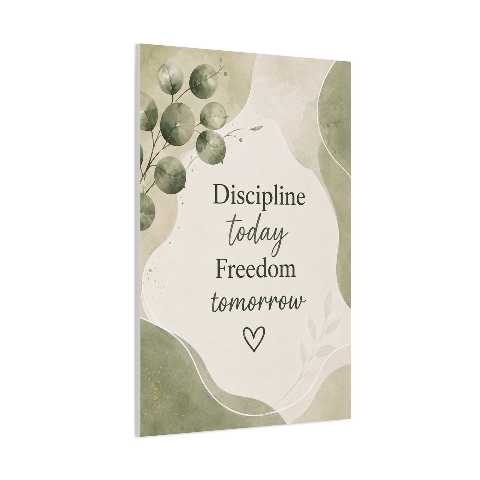 Discipline Today Freedom Tomorrow Canvas Wall Art - Image 3