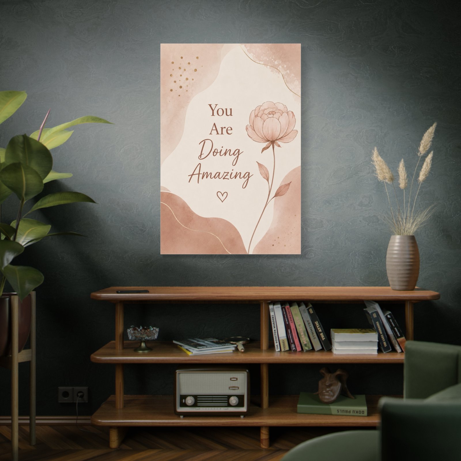 Doing Amazing Floral Canvas Wall Art — Inspirational "You Are Doing Amazing" Quote - Image 5