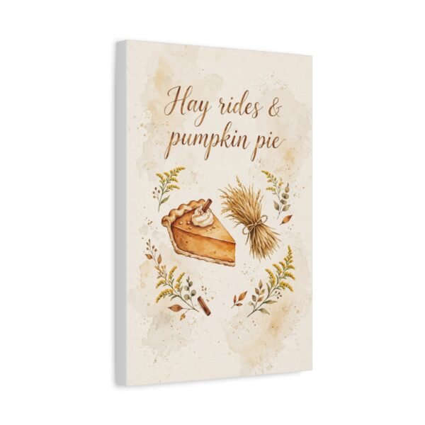Hay Rides & Pumpkin Pie Canvas Wall Art - Image 3