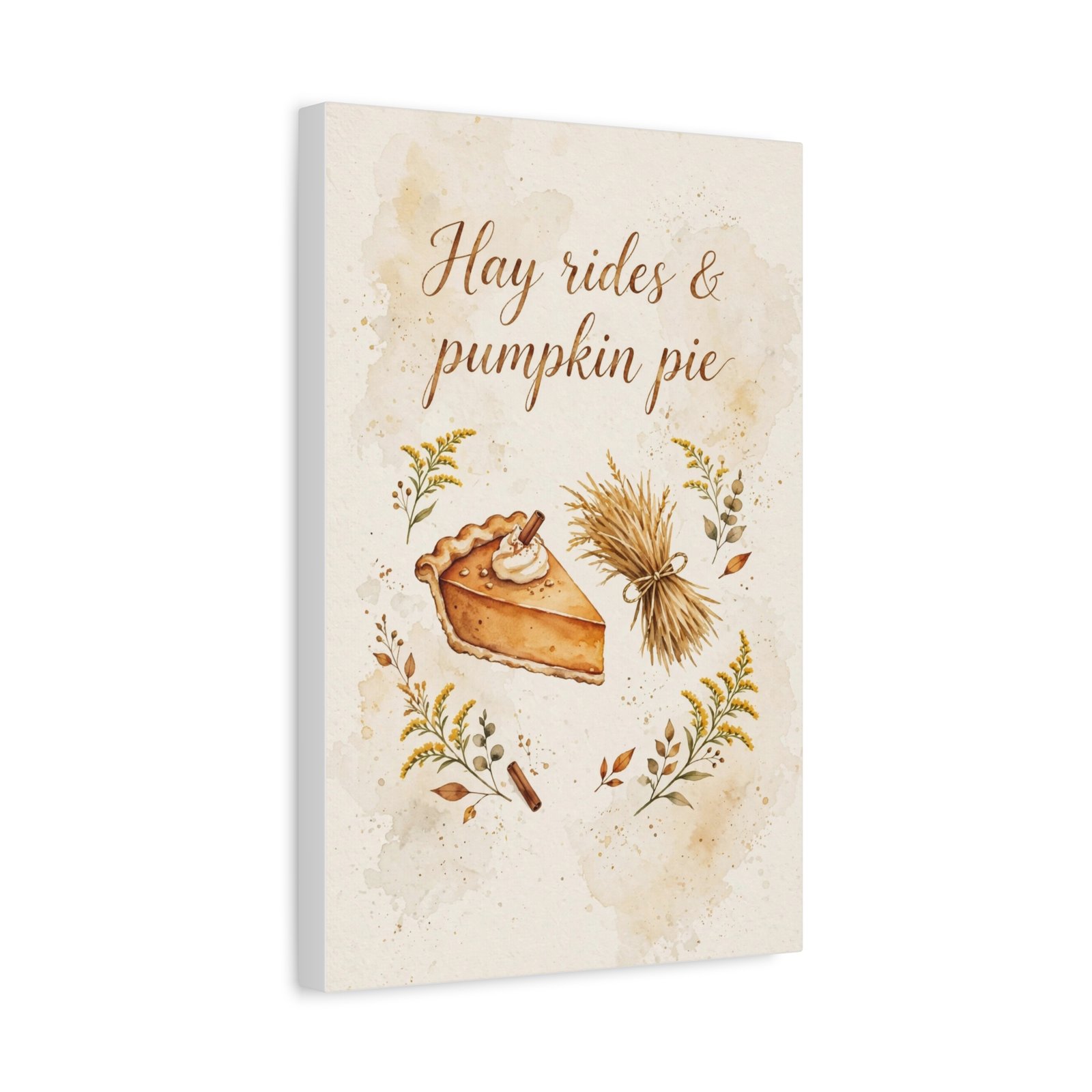 Hay Rides & Pumpkin Pie Canvas Wall Art - Image 3