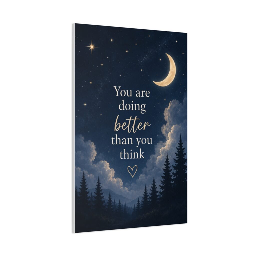 You Are Doing Better Than You Think — Inspirational Canvas Wall Art