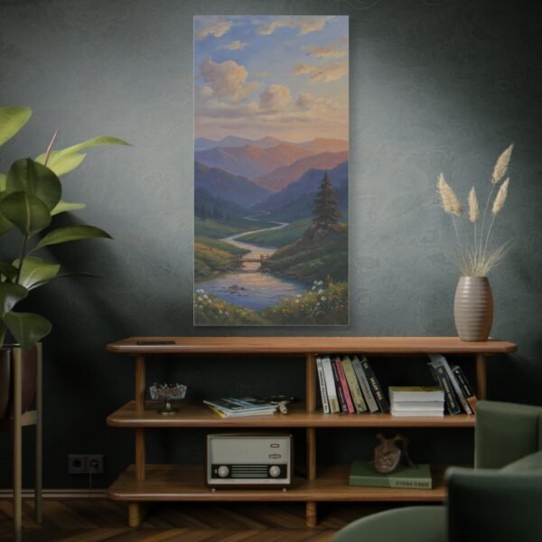 Mountain Valley Landscape Matte Canvas Print - Image 5