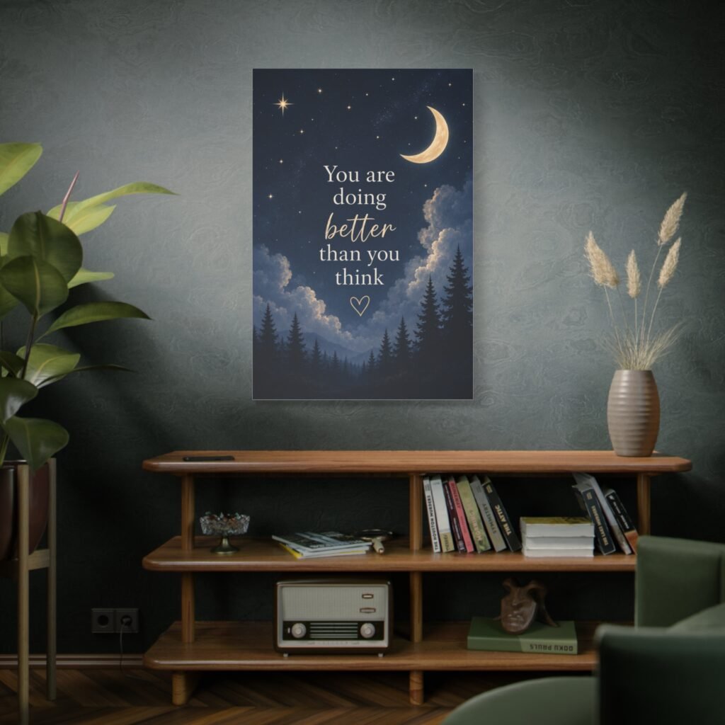 You Are Doing Better Than You Think — Inspirational Canvas Wall Art