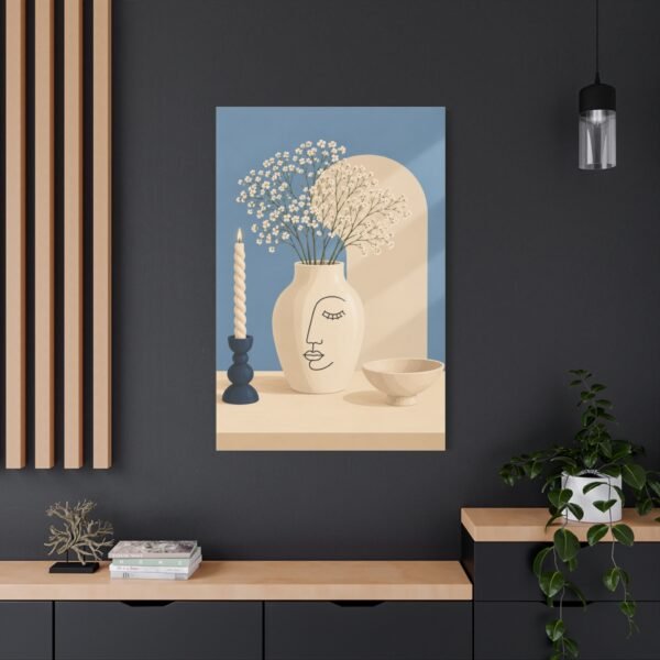 Abstract Ceramic Vase Canvas Print — Modern Minimal Wall Art - Image 4