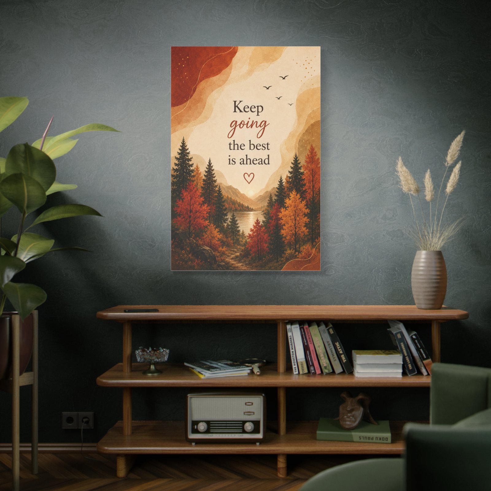 Keep Going Canvas Wall Art — 'Keep going the best is ahead' Inspirational Nature Print - Image 5