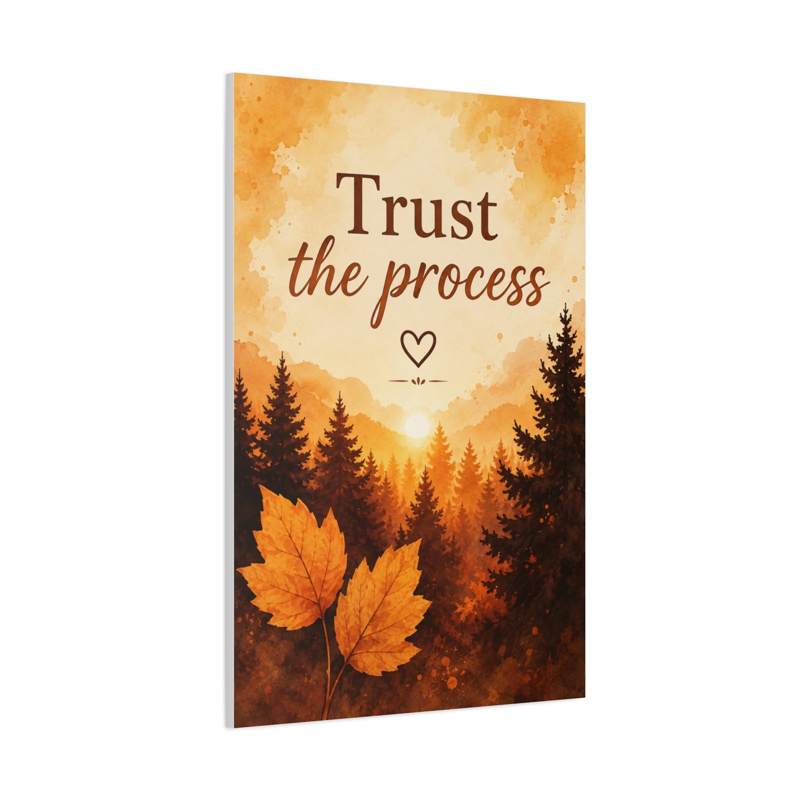 Trust the Process Canvas Wall Art — Autumn Forest Motivational Print - Image 3