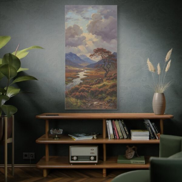 Matte Canvas Wall Art – Serene Highland River Landscape (Stretched 1.25") - Image 5