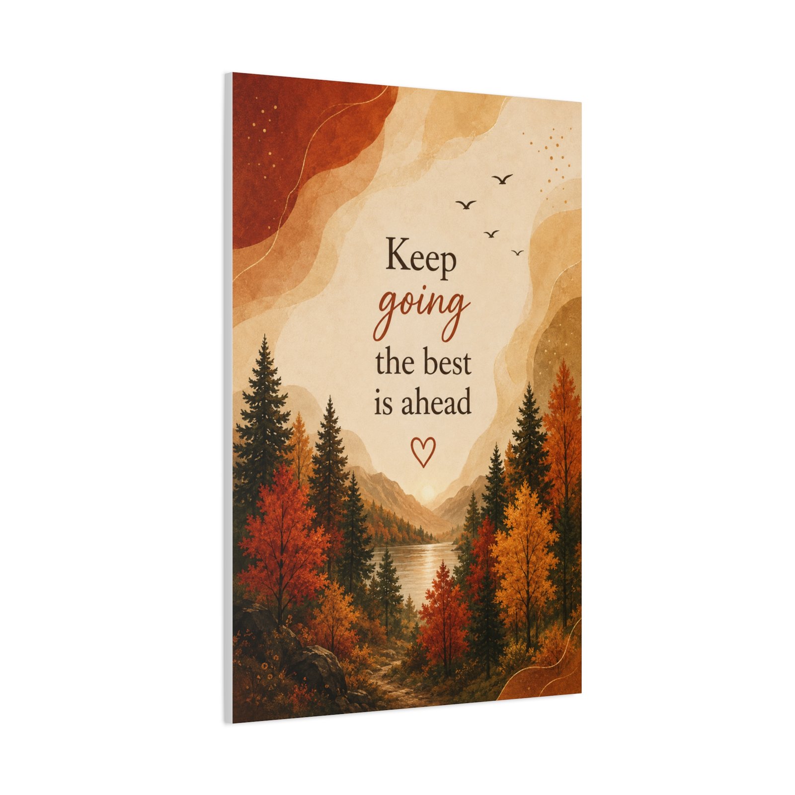 Keep Going Canvas Wall Art — 'Keep going the best is ahead' Inspirational Nature Print - Image 3