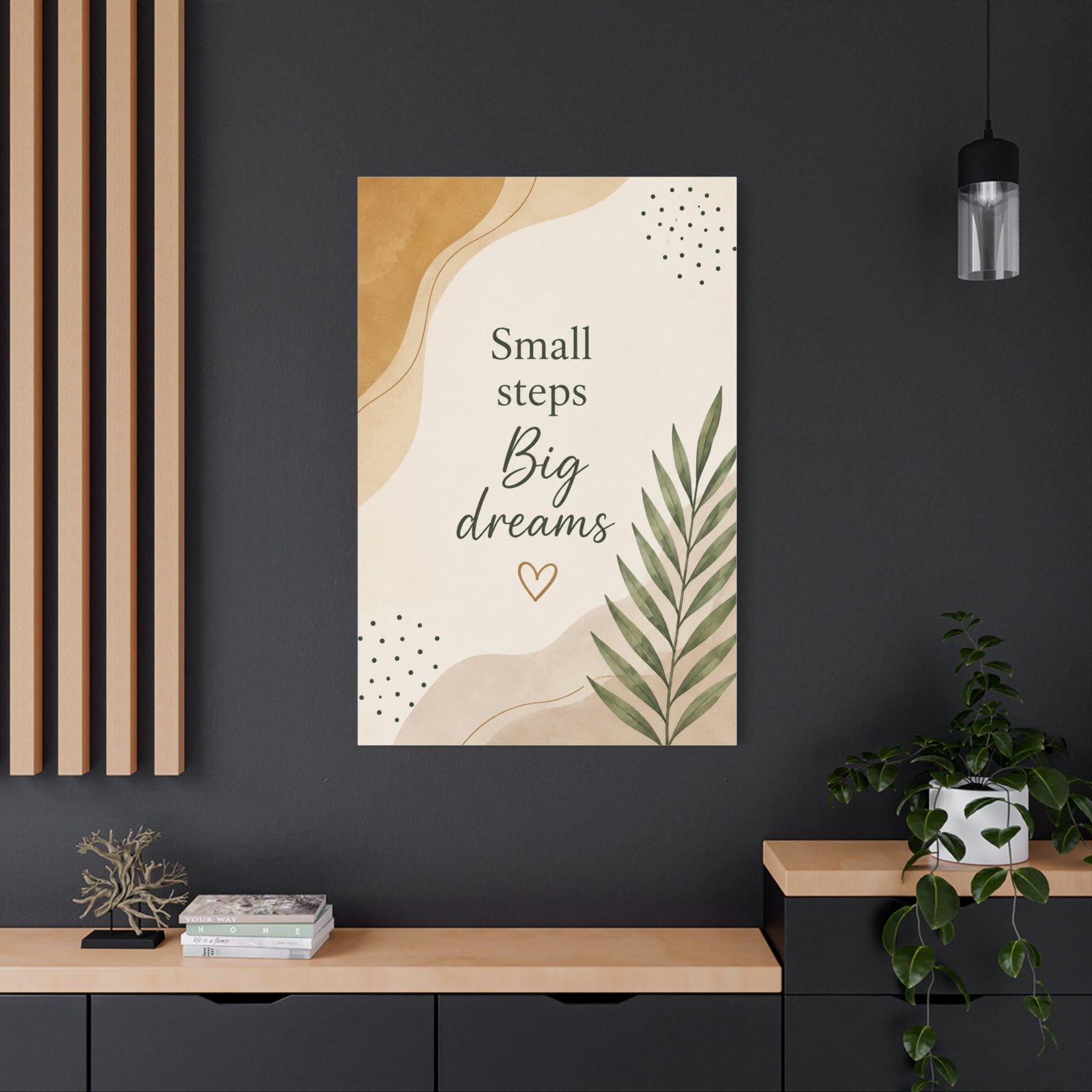 Canvas Wall Art — "Small Steps, Big Dreams" Inspirational Quote - Image 4