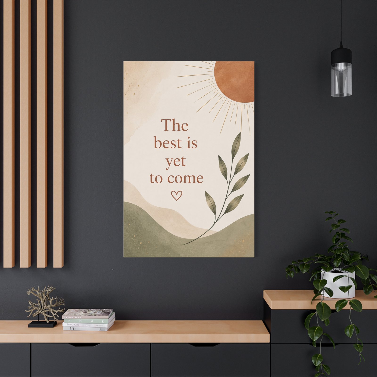 Matte Stretched Canvas Wall Art — "The Best Is Yet To Come" Inspirational Quote Print - Image 4
