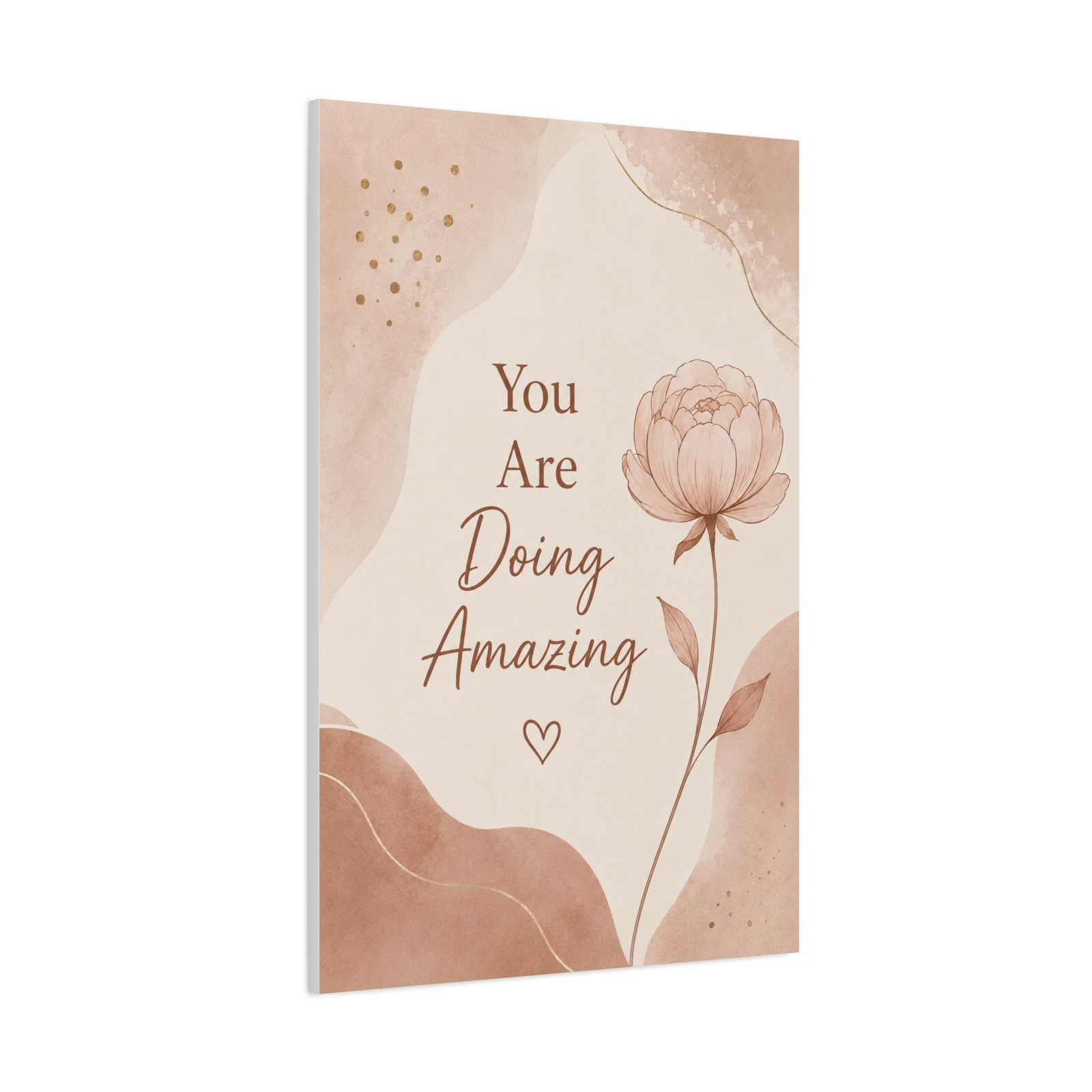 Doing Amazing Floral Canvas Wall Art — Inspirational "You Are Doing Amazing" Quote - Image 3