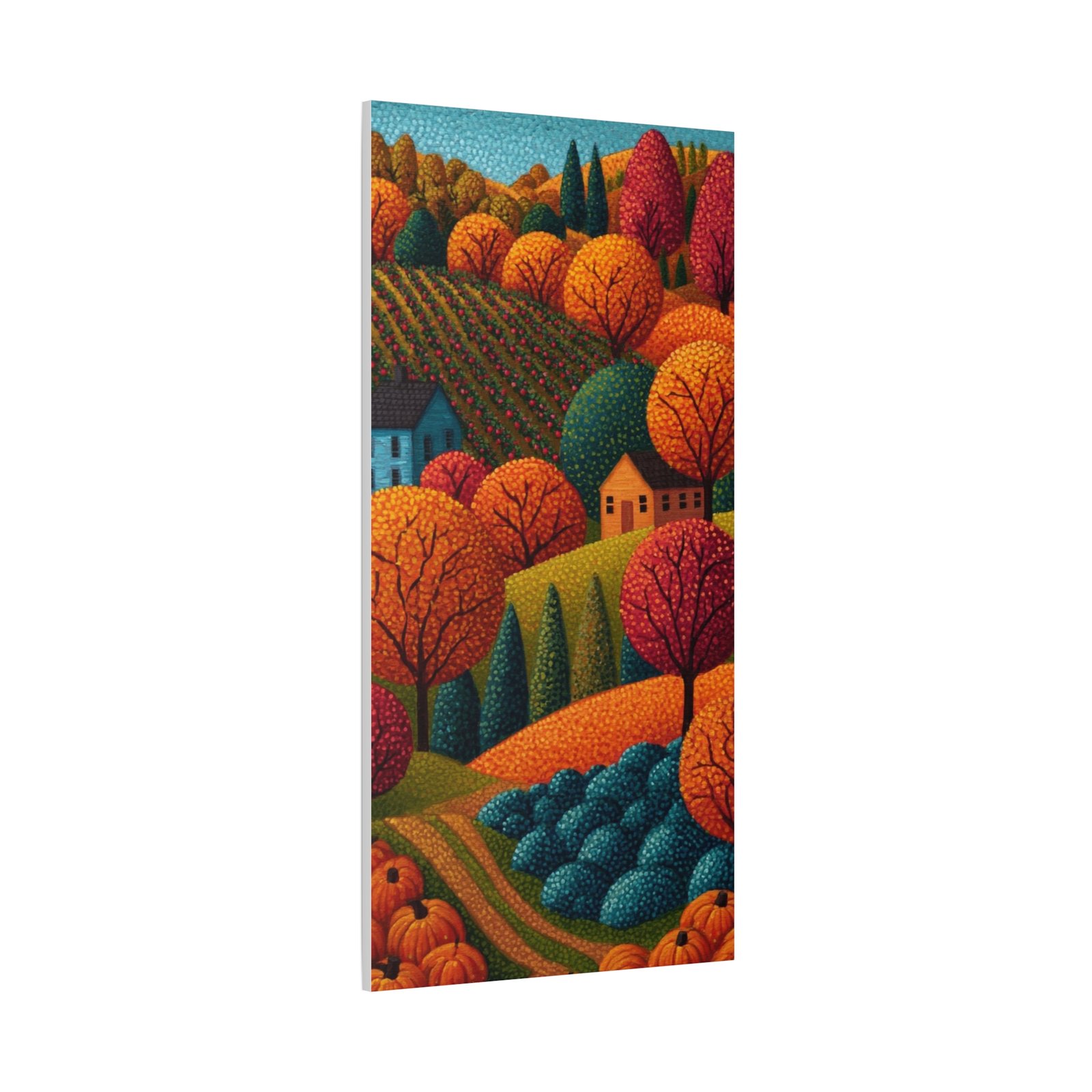 Autumn Hills Landscape Canvas Print — Matte Stretched Wall Art - Image 3