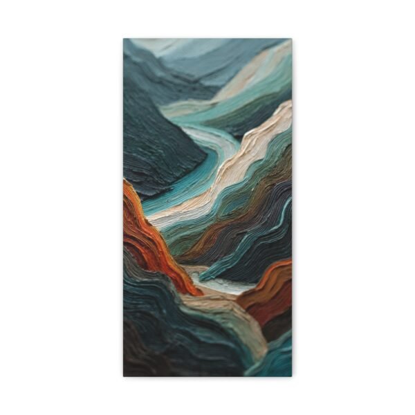 Abstract Textured Landscape Canvas — Matte Stretched Wall Art - Image 1