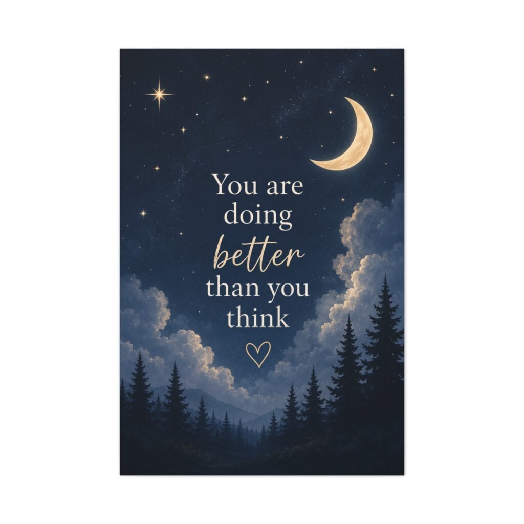 You Are Doing Better Than You Think — Inspirational Canvas Wall Art
