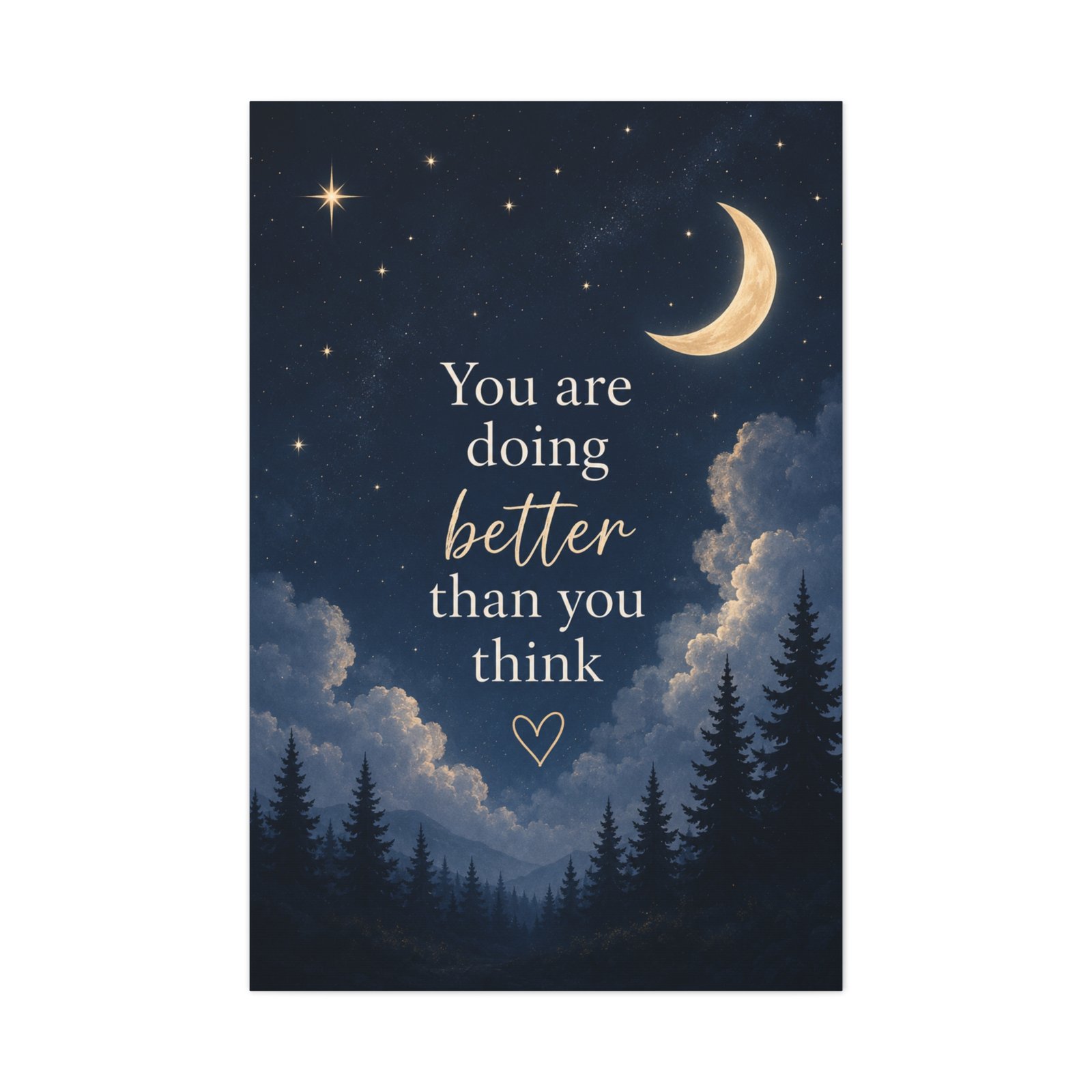 You Are Doing Better Than You Think — Inspirational Canvas Wall Art - Image 2