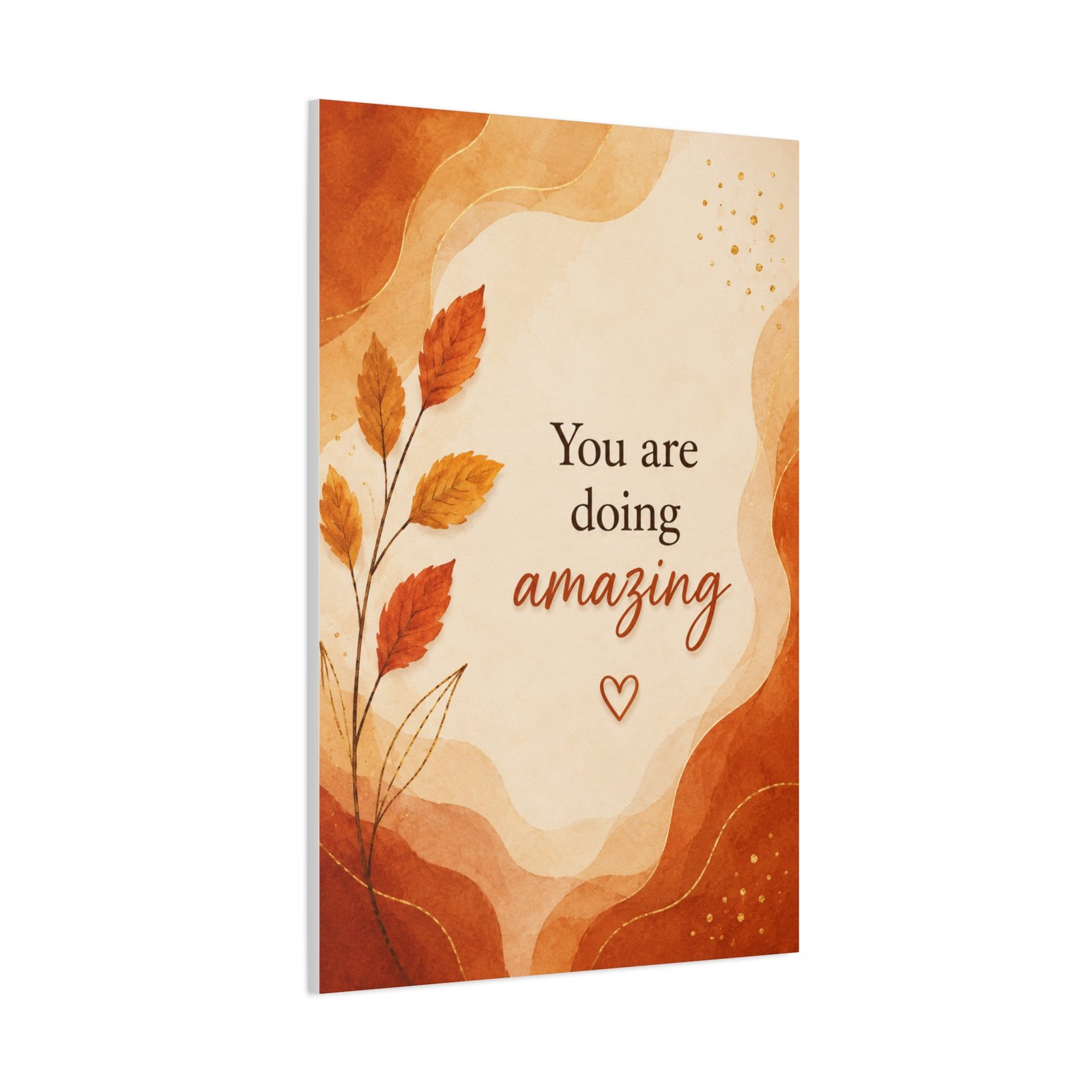 Inspirational Canvas Wall Art - "You Are Doing Amazing" Autumn Leaves - Image 3