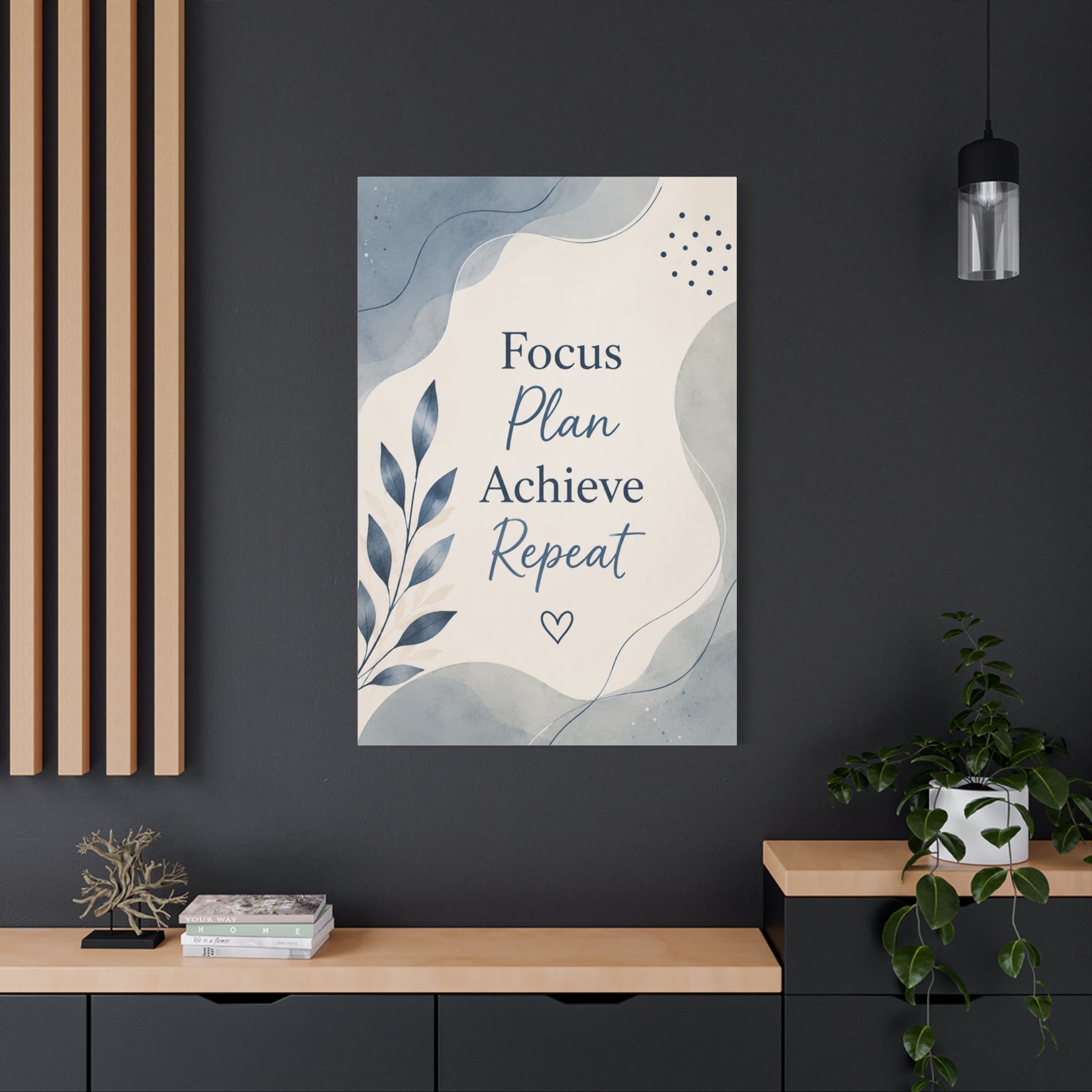 Focus Plan Achieve Repeat Canvas Wall Art - Image 4