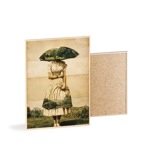 Vintage Surrealist Woman with Parasol — Framed Art Poster - Image 4