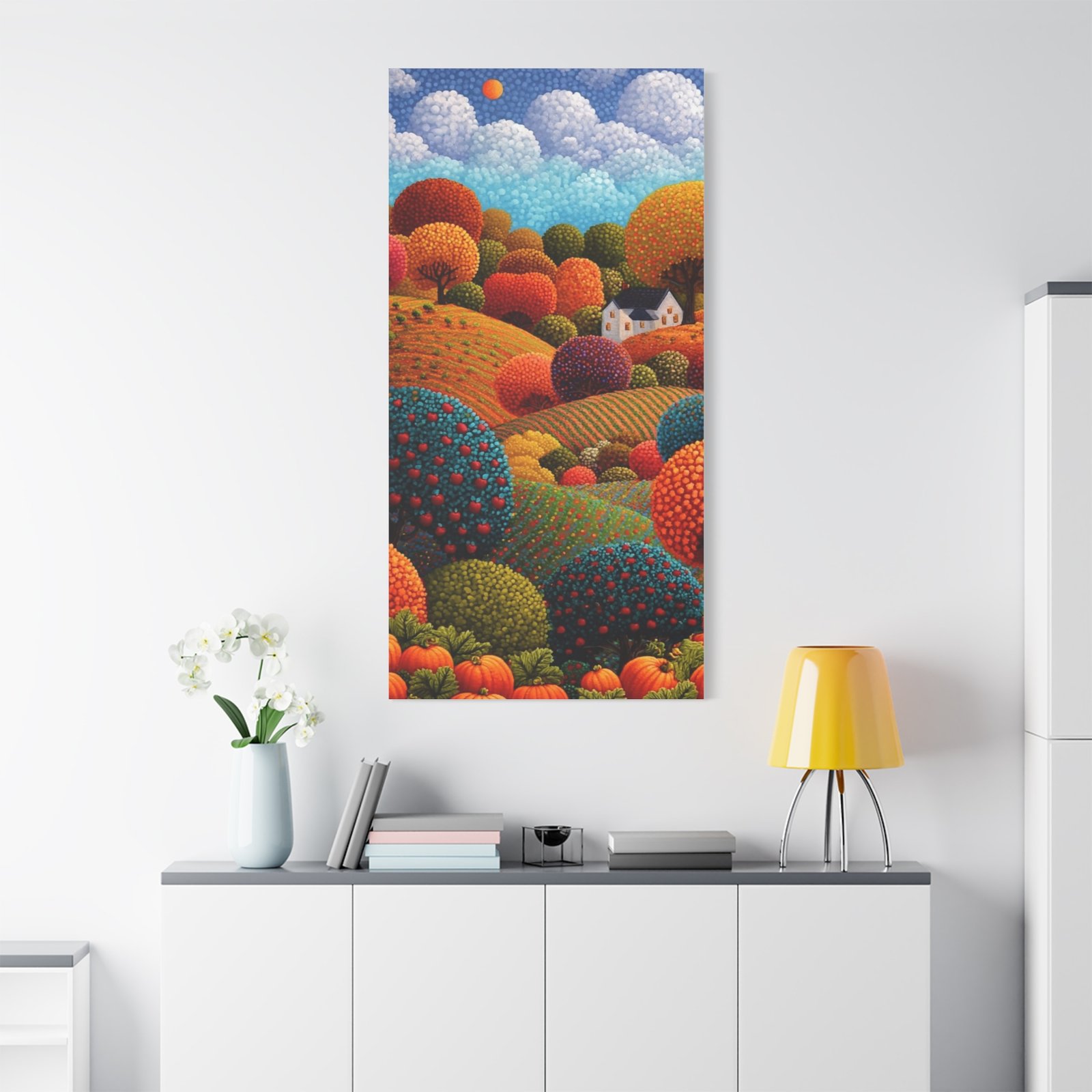 Autumn Hills Matte Canvas Art — Colorful Countryside Landscape, Stretched 1.25" - Image 2