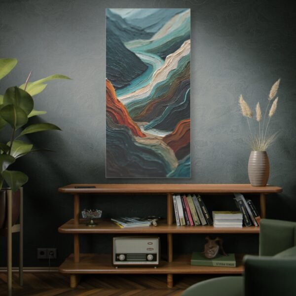 Abstract Textured Landscape Canvas — Matte Stretched Wall Art - Image 5