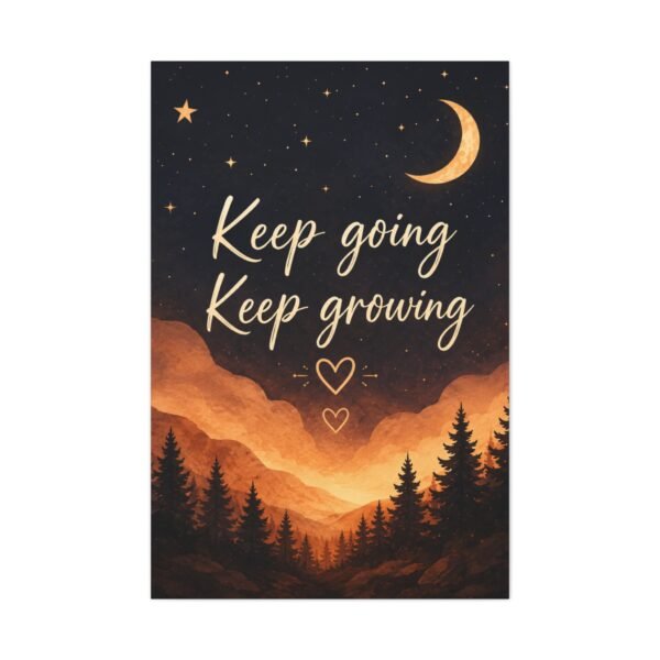 Keep Going Keep Growing Motivational Canvas Wall Art - Image 2