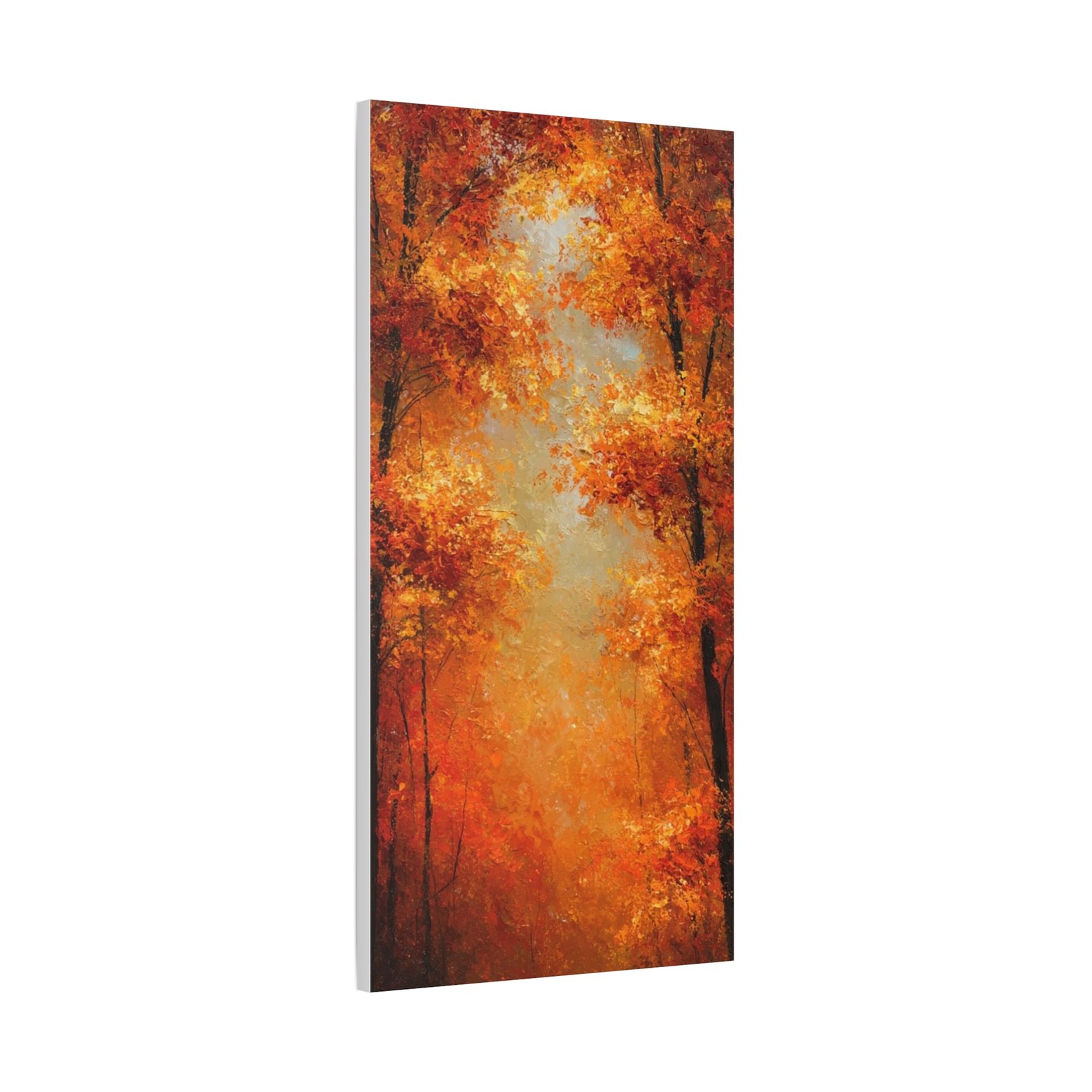 Autumn Forest Canvas Print — Orange Fall Trees Stretched Matte Wall Art - Image 3