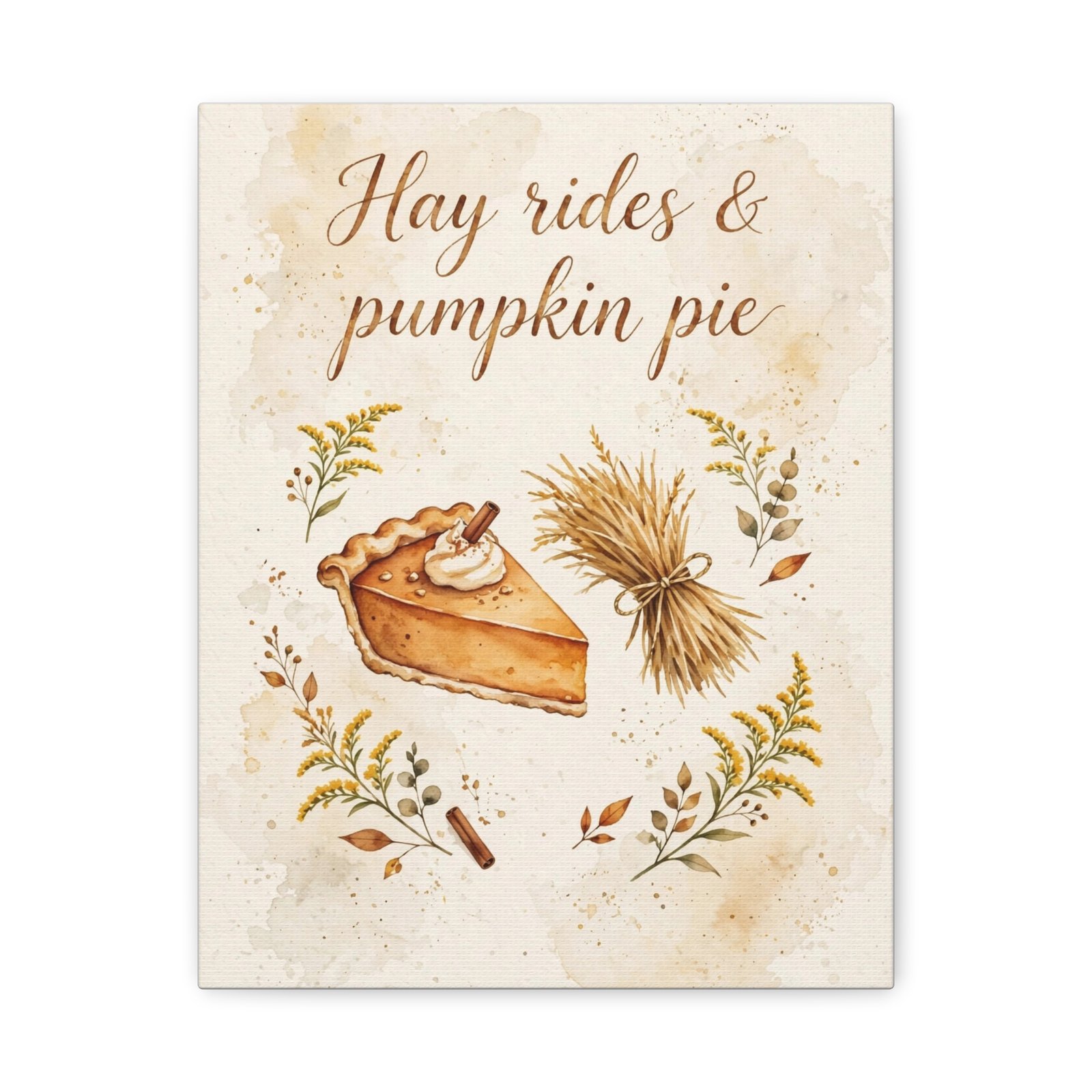 Hay Rides & Pumpkin Pie Canvas Wall Art - Image 7