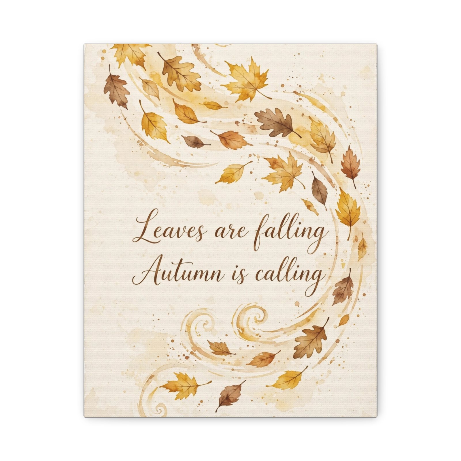 Autumn Wall Art Canvas - "Leaves are falling, Autumn is calling" Matte Stretched Canvas - Image 8